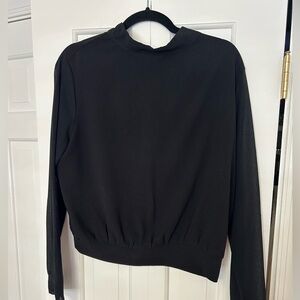 Zara Black Long Sleeve Mock Neck Top
